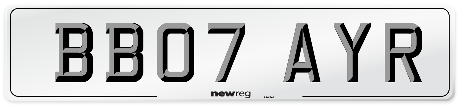 BB07 AYR Number Plate from New Reg